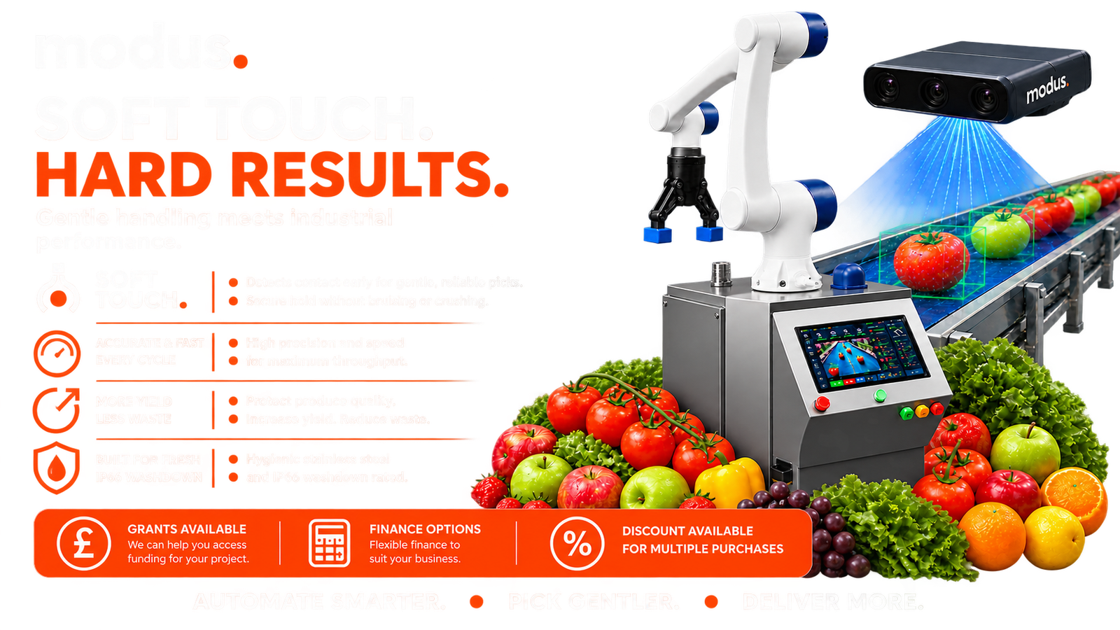 FP5 food automation and gentle handling platform